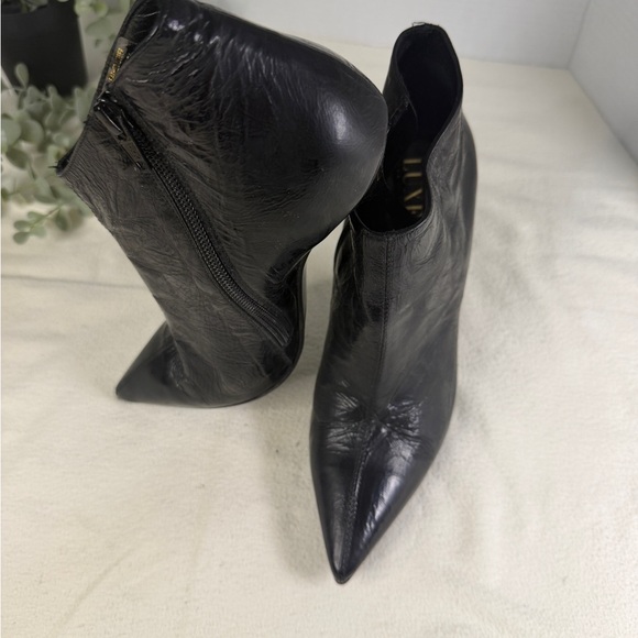 Le Château Luxe Black Leather Stiletto Ankle Boots Made in Italy Size 38 - Picture 11 of 14